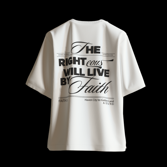 Faith White Oversized T-Shirt [UNISEX]