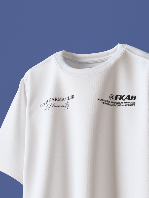 Good Karma Club Fit Oversized T-Shirt [UNISEX] from FKAHUMANS | Premium Streetwear