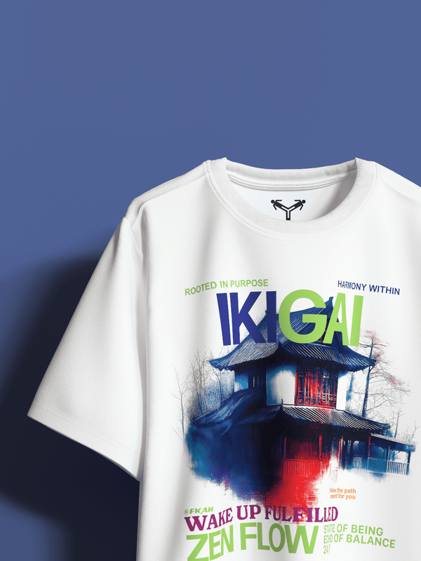 IKIGAI Boxy Fit Oversized T-Shirt [UNISEX] from FKAHUMANS | Premium Streetwear