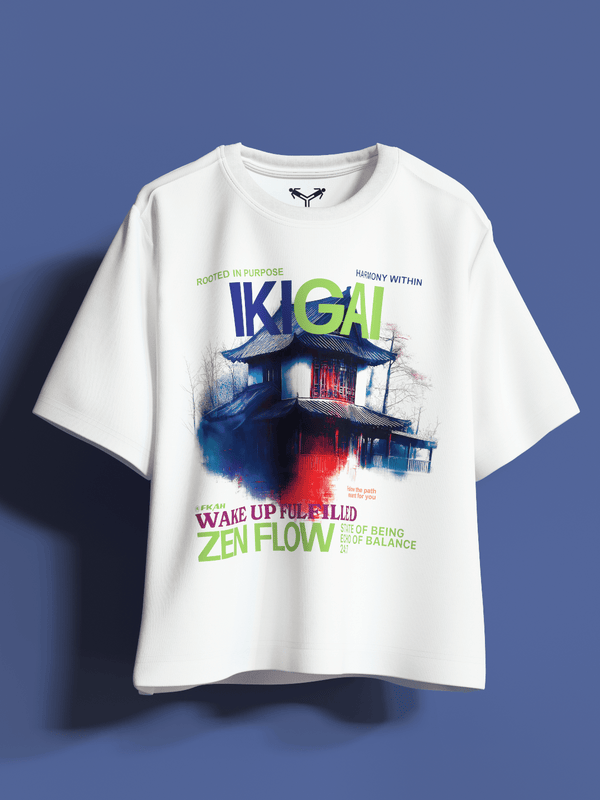 IKIGAI Boxy Fit Oversized T-Shirt [UNISEX] from FKAHUMANS | Premium Streetwear