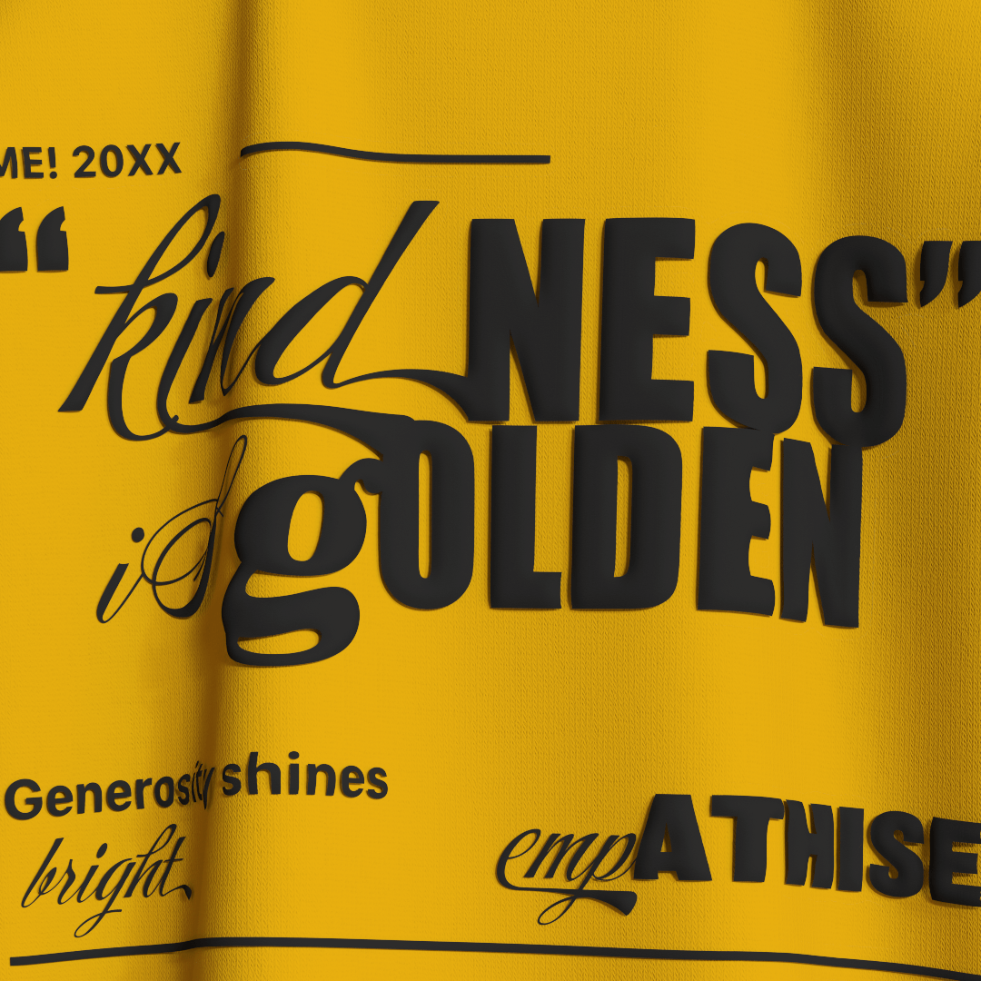 Kindness Is Golden Oversized T - Shirt [UNISEX] - FKAHUMANSOversized T - Shirt