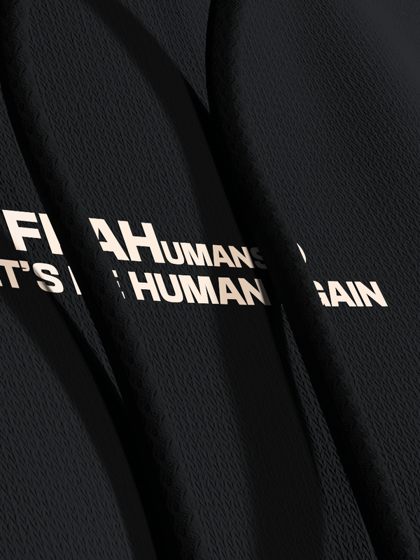 FKAHumans ® BASIC BLACK Hooded Sweatshirt [UNISEX] - FKAHUMANSOversized Hooded Sweatshirt