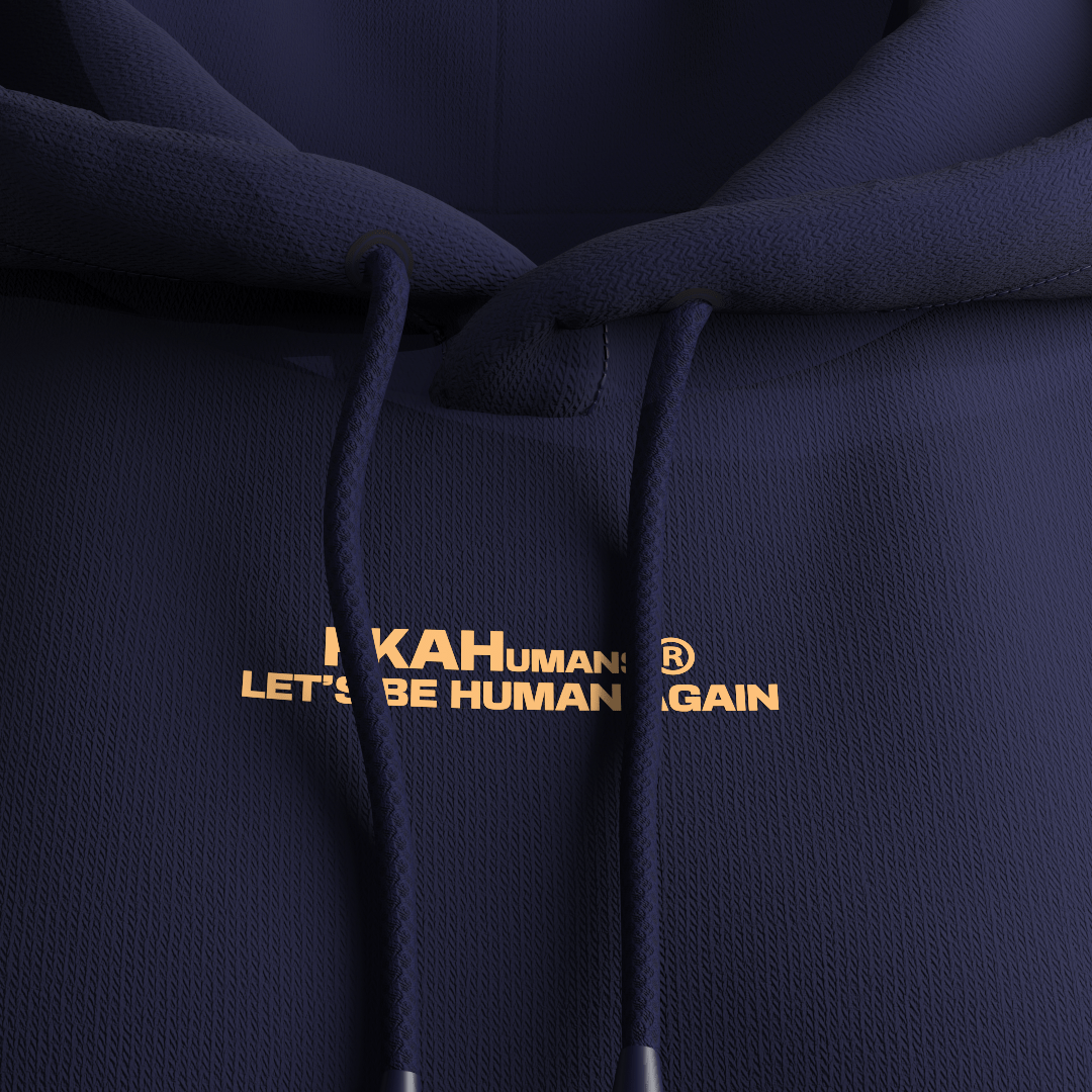 FKAHumans ® BASIC PRUSSIAN NAVY Hooded Sweatshirt [UNISEX] - FKAHUMANSOversized Hooded Sweatshirt