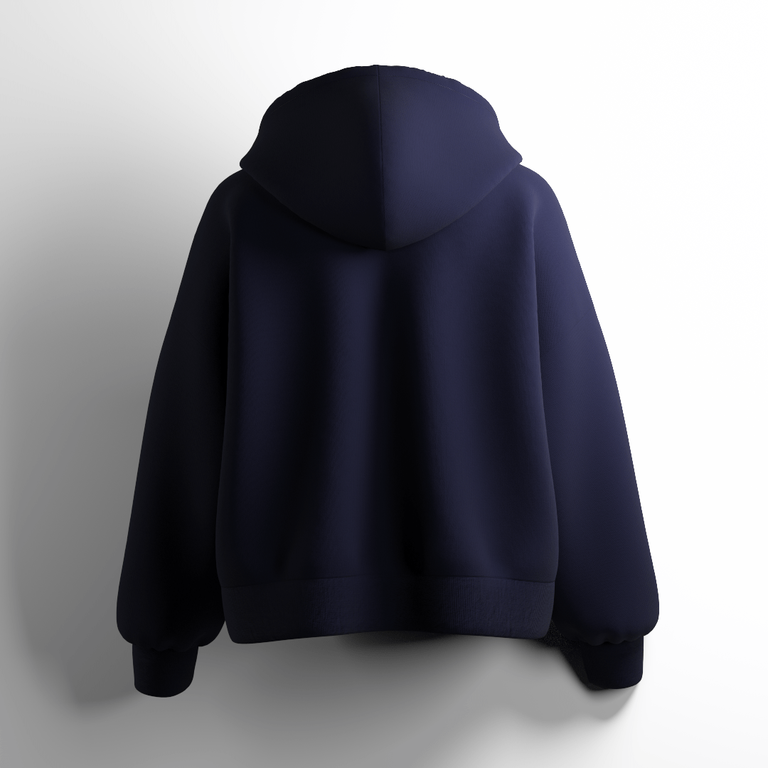 FKAHumans ® BASIC PRUSSIAN NAVY Hooded Sweatshirt [UNISEX] - FKAHUMANSOversized Hooded Sweatshirt