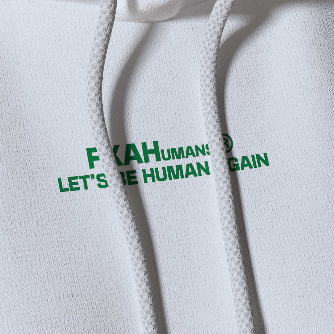 FKAHumans ® BASIC WHITE Hooded Sweatshirt [UNISEX] - FKAHUMANSOversized Hooded Sweatshirt