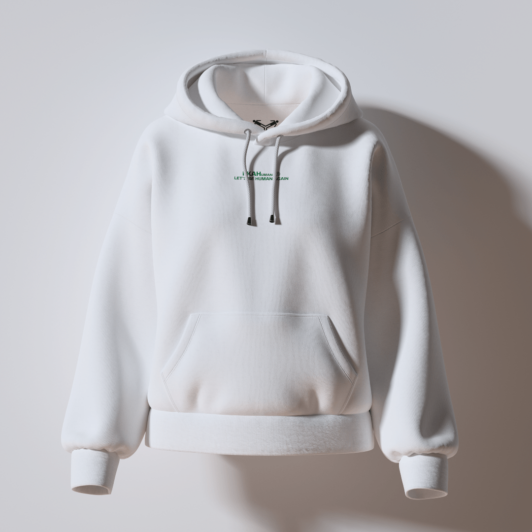 FKAHumans ® BASIC WHITE Hooded Sweatshirt [UNISEX] - FKAHUMANSOversized Hooded Sweatshirt