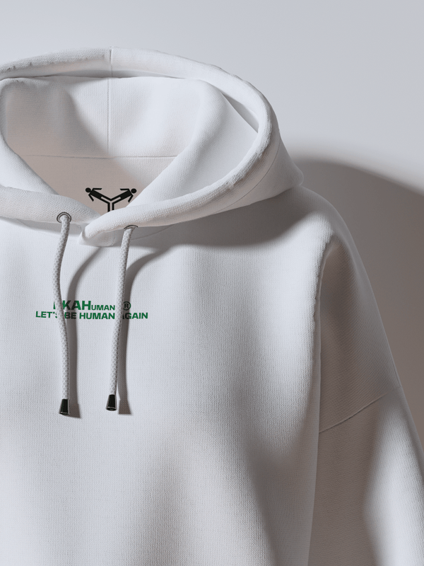 FKAHumans ® BASIC WHITE Hooded Sweatshirt [UNISEX] - FKAHUMANSOversized Hooded Sweatshirt