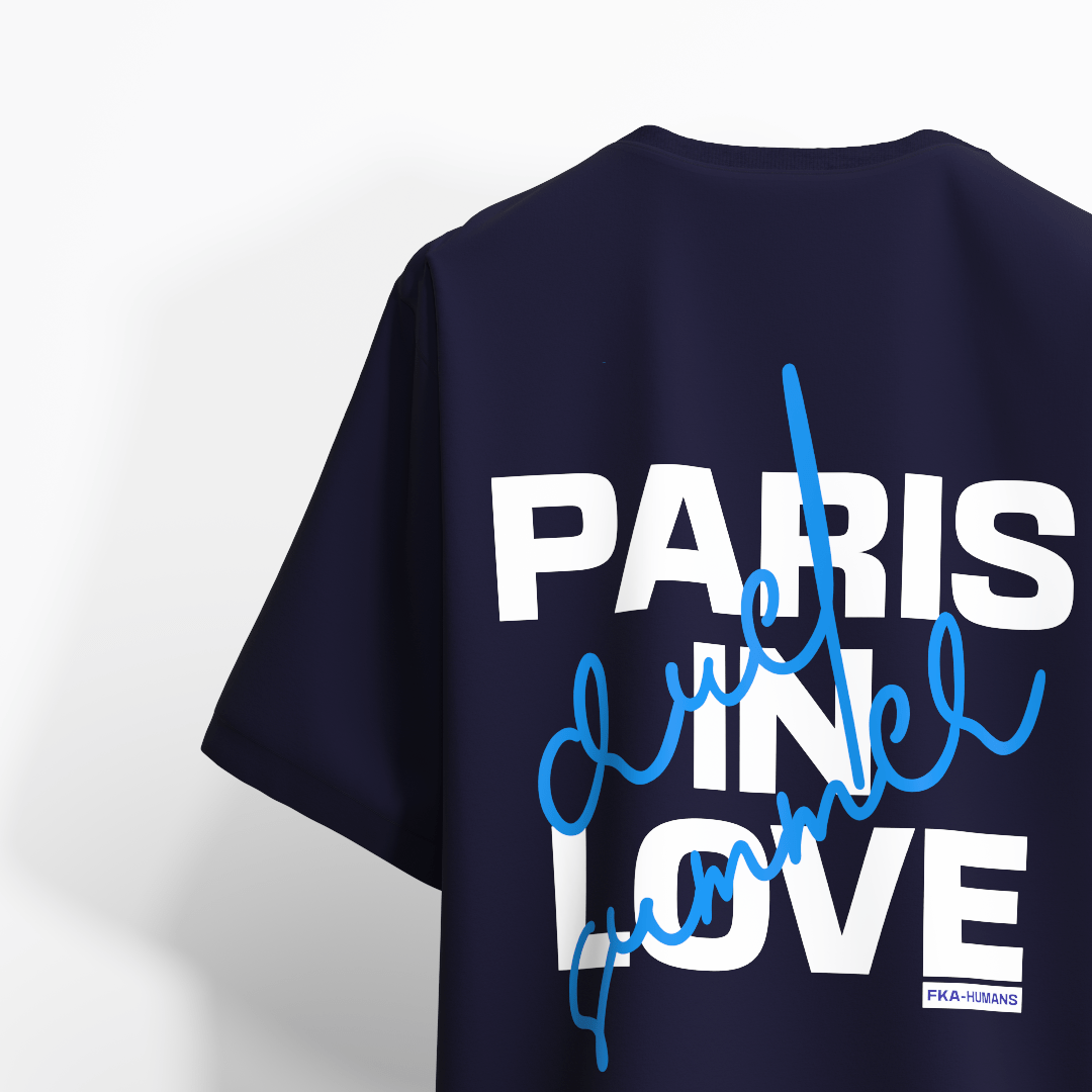 PARIS IN LOVE Oversized T-Shirt (UNISEX) - FKAHUMANSOversized T-Shirt